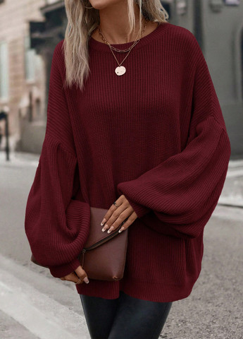 Бордовый демисезонный джемпер джемпер SHEIN