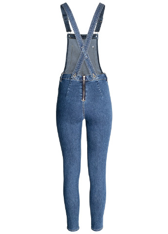 Комбінезон H&M Basic однотонний синій джинсовий