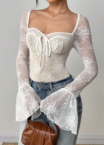 Молочная блуза SHEIN