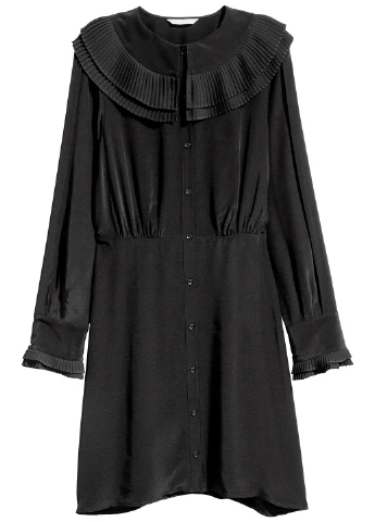 Чорна ділова сукня кльош H&M однотонна