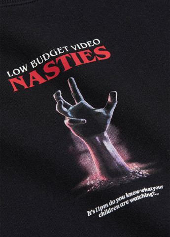 Чорний світшот H&M напис без декору (366095936)