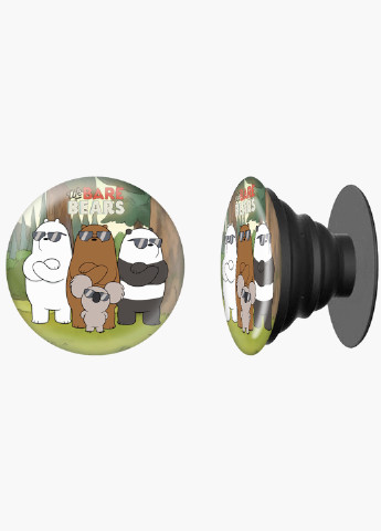 Попсокет (Popsockets) держатель для смартфона Вся правда о медведях (We Bare Bears) (8754-2892) Черный MobiPrint (229014758)