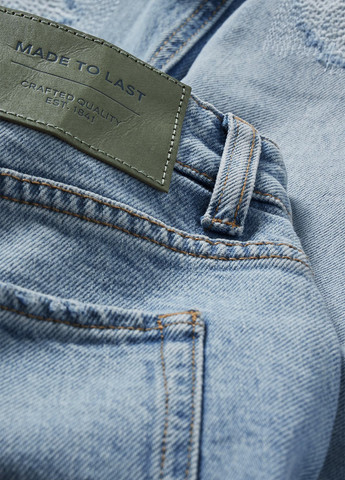 Голубые демисезонные прямые, укороченные джинсы C&A