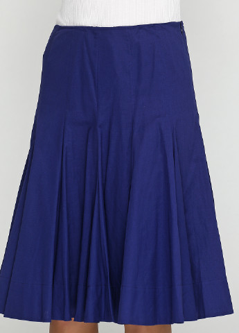 Синяя кэжуал однотонная юбка Ralph Lauren миди