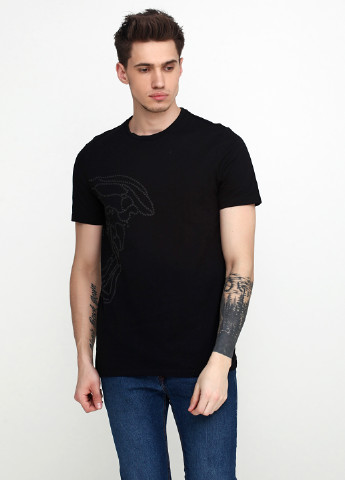 Черная летняя футболка Versace