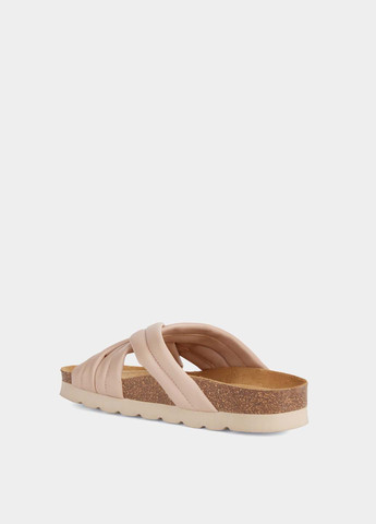 Пудровые шлепанцы Geox плетение