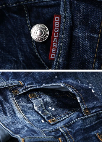 Синие демисезонные джинсы Dsquared