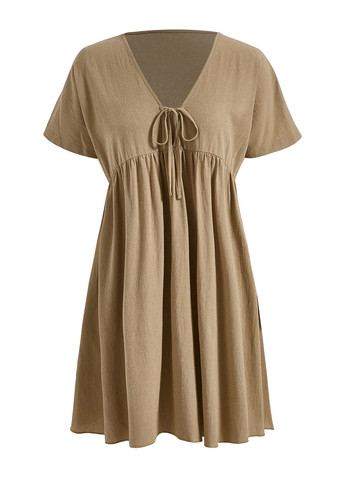 Бежева домашній сукня SHEIN однотонна