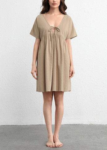 Бежева домашній сукня SHEIN однотонна