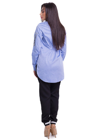 Голубой кэжуал рубашка однотонная Luzana