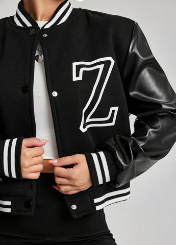 Бомбер SHEIN бейсбольний на кнопках (324434648)