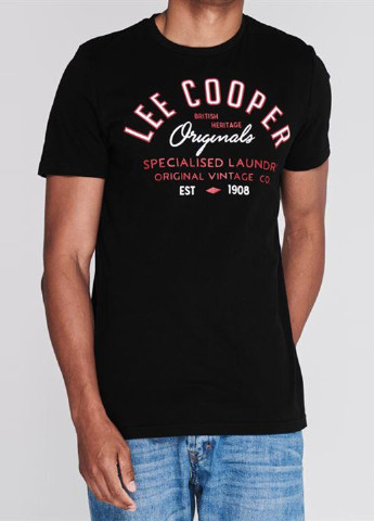 Чорна футболка Lee Cooper