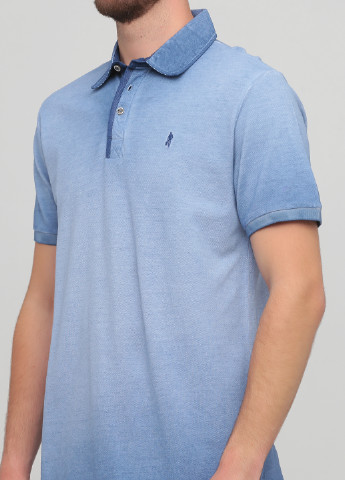 Голубой футболка-поло для мужчин Classic меланжевая