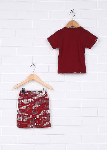 Бордовый летний комплект (футболка, шорты) Baby Art
