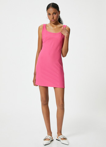 Розовое кэжуал платье платье-майка KOTON однотонное