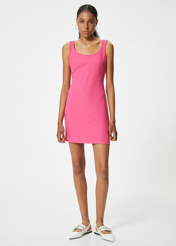Розовое кэжуал платье платье-майка KOTON однотонное