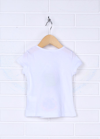 Белая летняя футболка с коротким рукавом Фабрика наш одяг