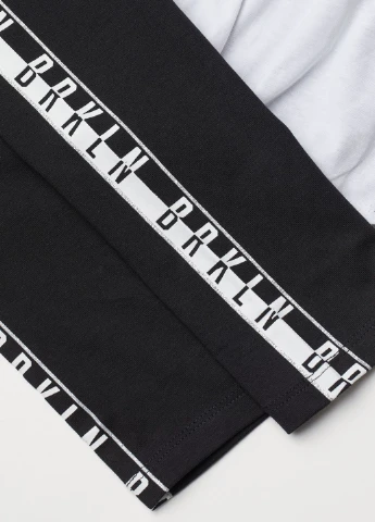 Чорно-білий комплект (лонгслів, легінси) H&M