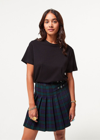 Темно-зеленая кэжуал в клетку юбка Jennyfer плиссе