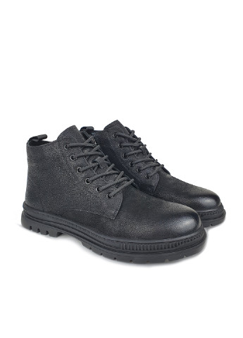 Класичні черевики чоловічі з натурального нубука з натуральним хутром чорні Cosottinni ботинки (252453310)