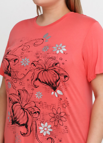 Коралловая летняя футболка Bir Kim
