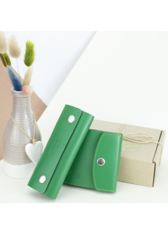 Подарочный набор женский №48 (зеленый) кошелек и ключница HandyCover (253403905)