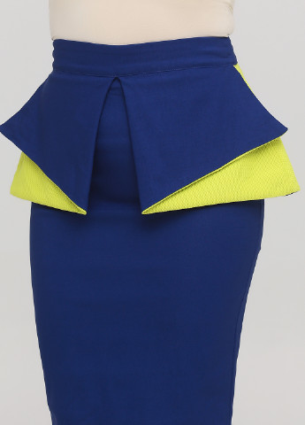 Темно-синяя кэжуал однотонная юбка Vesper с баской