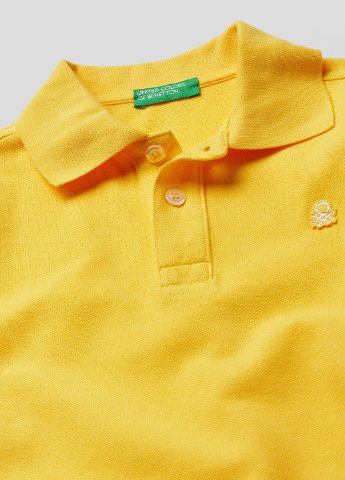 Желтая детская футболка-поло для мальчика United Colors of Benetton