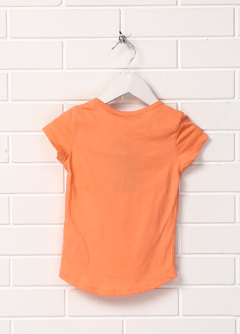 Персиковая летняя футболка с коротким рукавом Terranova