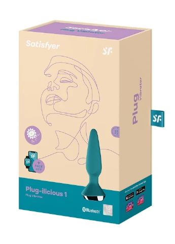 Анальная смарт-вибропробка Plug-ilicious 1 Petrol Satisfyer (254152135)