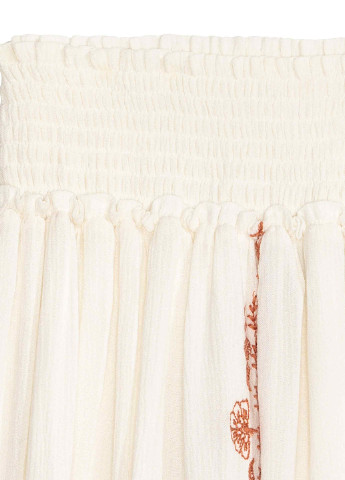 Белая кэжуал с орнаментом юбка H&M