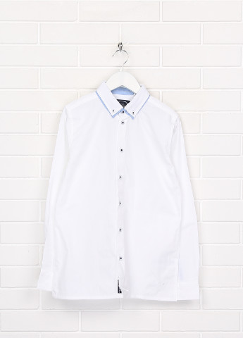 Белая классическая рубашка однотонная Cool Club