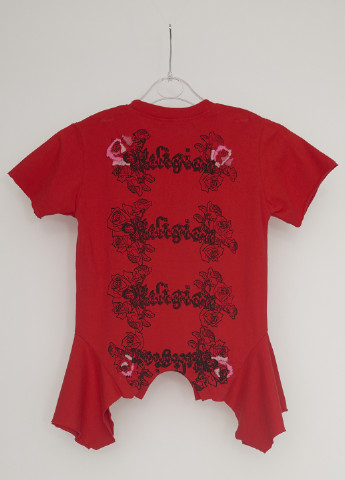 Красная летняя футболка с коротким рукавом Religion