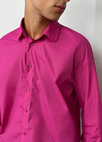 Малиновая кэжуал рубашка однотонная SHEIN