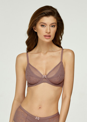 Кофейный минимайзер бюстгальтер Marc & André с косточками полиамид, кружево