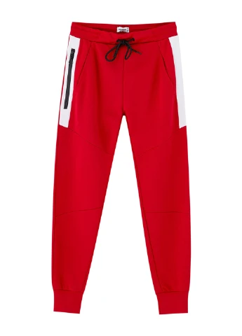 Красные спортивные демисезонные джоггеры брюки Pull & Bear