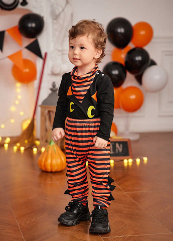 Комбинированный демисезонный комплект (боди, штаны, шапочка, нагрудник) SHEIN