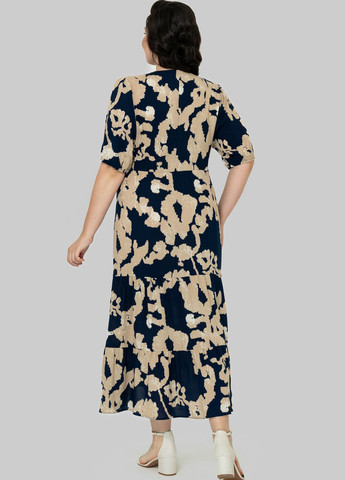 Комбинированное кэжуал платье а-силуэт A'll Posa колор блок