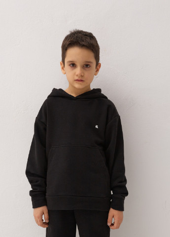 Черный демисезонный детский спортивный повседневный костюм Kindamor Original 2025