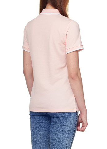 Светло-розовая женская футболка-поло Lotto с логотипом