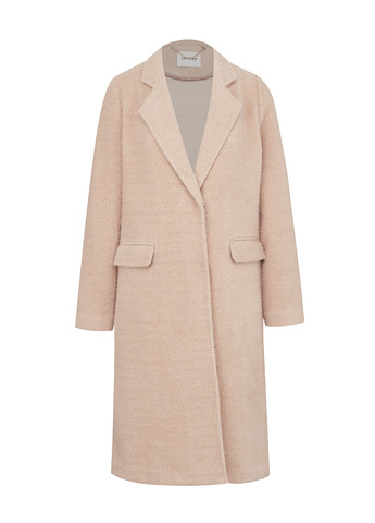 Бежевое демисезонное Пальто двубортное Orsay