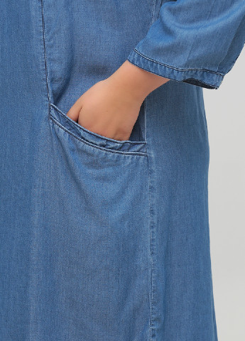 Блакитна джинсова сукня оверсайз Collection L однотонна