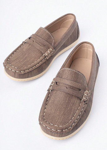Серо-бежевые мокасины SHEIN без шнурков