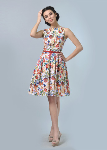 Комбинированное кэжуал платье колокол Lila Kass с цветочным принтом