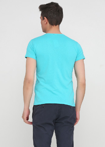 Светло-бирюзовая футболка с коротким рукавом Dinersi