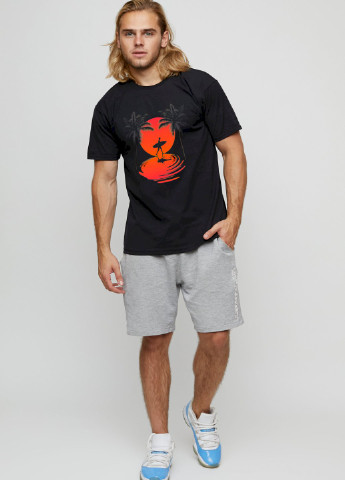 Черная футболка мужская basic /air print/ YAPPI