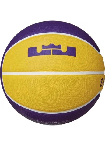 М'яч баскетбольний PLAYGROUND 4P L JAMES Розмір 7 Amarillo/White/White/Field purple N.000.2784.728.07 Nike (253677899)