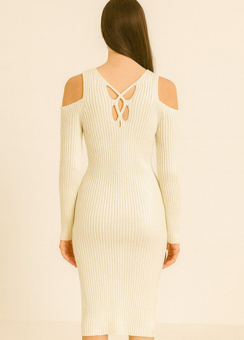 Молочное кэжуал платье платье-свитер Imperial однотонное