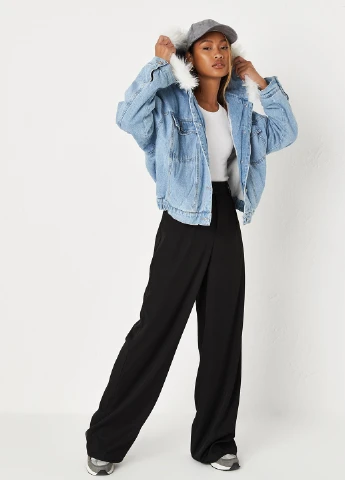Голубая демисезонная куртка Missguided