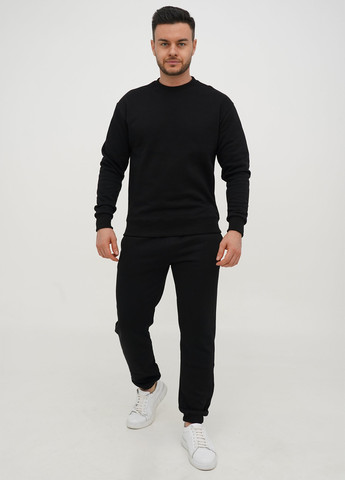 Черный свитшот Trend Collection однотонный без декора (307524196)